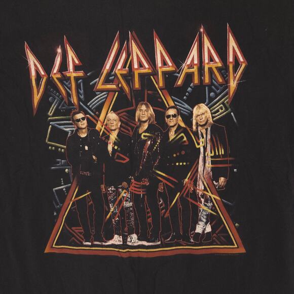 Def Leppard Band Graphic Crew Neck T Shirt Adult Mens Size Small S Black - Picture 4 of 9